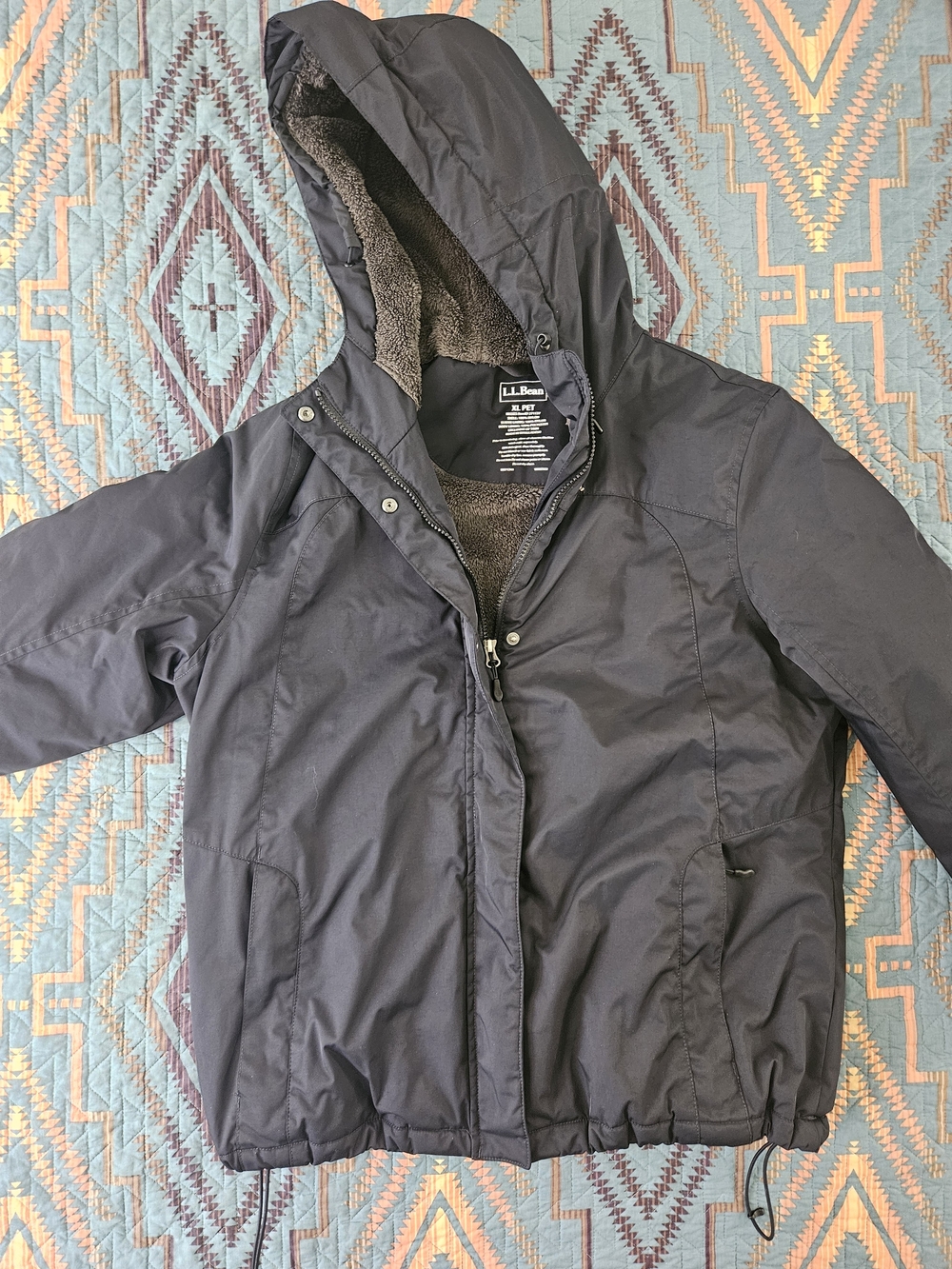 L.L. Bean Women's Black Hooded Winter Jacket